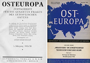 Frühe Jahre: Die erste Osteuropa-Ausgabe von 1925, rechts daneben: das Dezember-Heft 1954