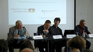 Harro von Senger, Rafal Rogulski, Mischa Gabowitsch und Wolfgang Templin