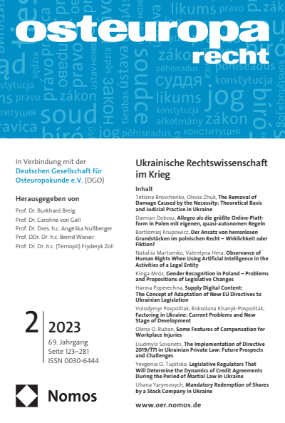 Titelbild Osteuropa-Recht 2/2023