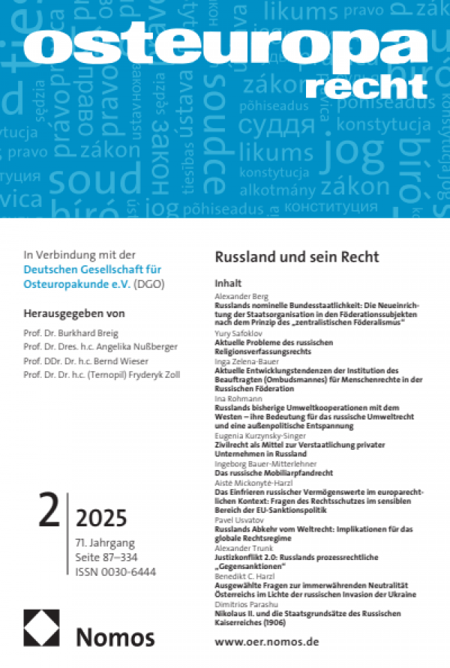 Titelbild Osteuropa-Recht 2/2025