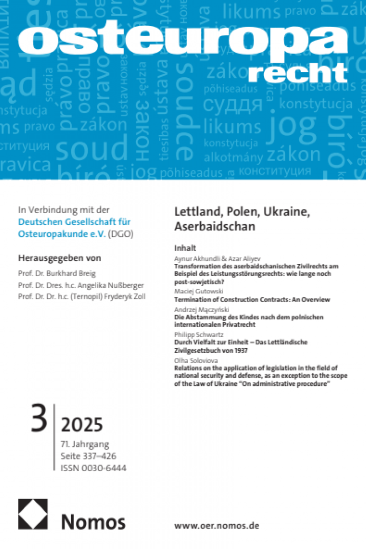 Osteuropa-Recht 3/2025